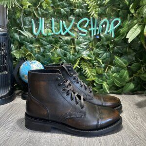 Thursday Everyday Boots Jasper Captain Mens 10.5 Chukka Leather Cap Ankle Coffee